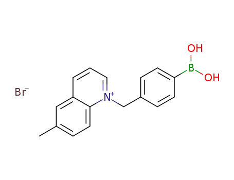 Molecular Structure of 784146-25-4 (Quinolinium, 1-[(4-boronophenyl)methyl]-6-methyl-, bromide)