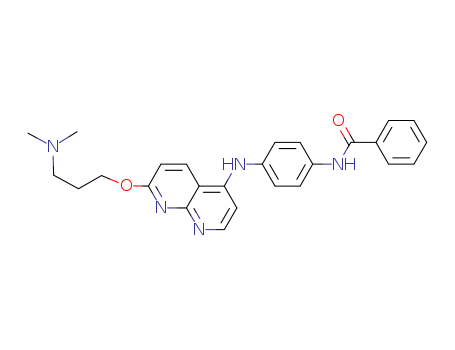 N-(4-(7-(3-dimethylamino-propoxy)-1,8-naphthyridin-4-yl-amino)phenyl)benzamide
