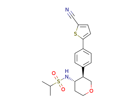 2-Propanesulfonamide, N-[(3R,4S)-3-[4-(5-cyano-2-thienyl)phenyl]tetrahydro-2H-pyran-4-yl]-