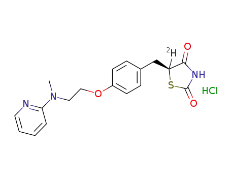 (5S)-5-{4-[(methyl-pyridin-2-yl-amino)-ethoxy]-benzyl}-(5-<sup>(2)</sup>H)-thiazolidine-2,4-dione hydrochloride