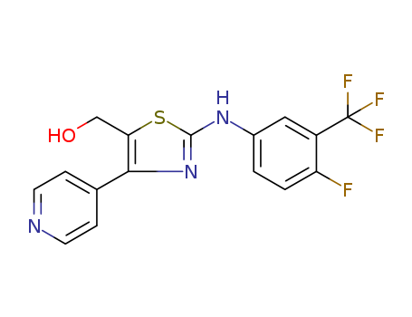 (2-((4-Fluoro-3-(trifluoromethyl)phenyl)amino)-4-(pyridin-4-yl)thiazol-5-yl)methanol