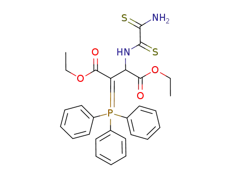 Molecular Structure of 1204685-95-9 (diethyl 2-[(2-amino-2-thioxoethanthioyl)amino]-3-(1,1,1-triphenyl-λ5-phosphanylidene)succinate)