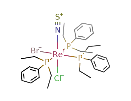 Molecular Structure of 57902-90-6 (bromochlorotris(diethylphenylphosphine)(thionitrosyl)rhenium)