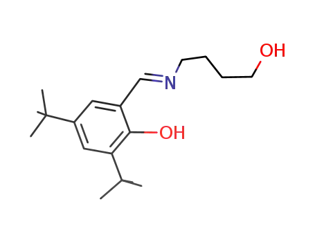 Molecular Structure of 1243265-04-4 ((E)-2,4-di-tert-butyl-6-(((4-hydroxybutyl)imino)methyl)phenol)