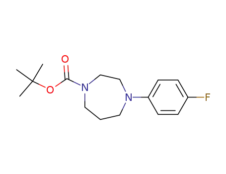 Molecular Structure of 263409-95-6 (4-(4-fluorophenyl)-1,4-diazepane-1-carboxylic acid tert-butyl ester)