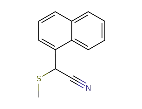 Molecular Structure of 74607-42-4 (Methylsulfanyl-naphthalen-1-yl-acetonitrile)