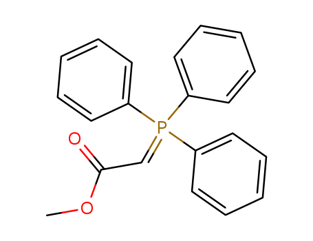 2605-67-6,Methyl (triphenylphosphoranylidene)acetate,Aceticacid, (triphenylphosphoranylidene)-, methyl ester (6CI,7CI,8CI,9CI);(2-Methoxy-2-oxoethylidene)triphenylphosphorane;(Carbomethoxymethylene)triphenylphosphine;(Carbomethoxymethylene)triphenylphosphorane;(Triphenylphosphoranylidene)methyl acetate;(Triphenylphosphoranylidene)acetic acid methyl ester;2-(Triphenylphosphoranylidene)acetic acid methyl ester;Methyl(triphenylphosphoranylidene)acetate;Methyl2-(triphenylphosphoranylidene)acetate;Methyl triphenylphosphonoacetate;NSC 407395;Triphenyl(carbomethoxymethylene)phosphorane;[(Methoxycarbonyl)methylene]triphenylphosphorane;