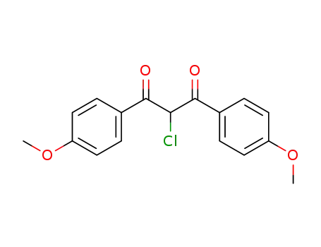 Molecular Structure of 710949-40-9 (2-chloro-1,3-bis(4′-methoxy-phenyl)-1,3-propanedione)