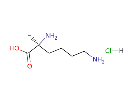 Molecular Structure of 10098-89-2 (L-Lysine hydrochloride)