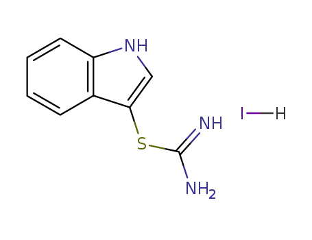 Molecular Structure of 26377-76-4 (2-1H-indol-3-ylisothiourea, monohydroiodide)