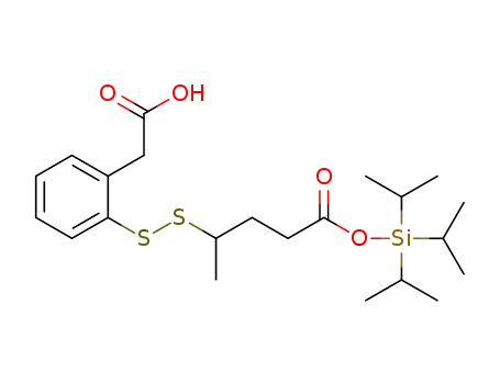 Molecular Structure of 1334524-25-2 ([2-({5-oxo-5-[(triisopropylsilyl)oxy]pentan-2-yl}disulfanyl)phenyl]acetic acid)