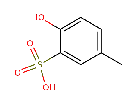 Molecular Structure of 7134-06-7 (2-Hydroxy-5-methylbenzenesulfonic acid)