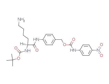 Molecular Structure of 78981-72-3 (<p-<N<sup>α</sup>-<(tert-butyloxycarbonyl)lysyl>amido>benzyloxycarbonyl>-p'-nitroanilide)