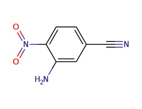 Molecular Structure of 99512-10-4 (Benzonitrile,  3-amino-4-nitro-)