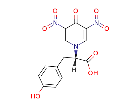 Molecular Structure of 78641-67-5 ((S)-2-(3,5-Dinitro-4-oxo-4H-pyridin-1-yl)-3-(4-hydroxy-phenyl)-propionic acid)