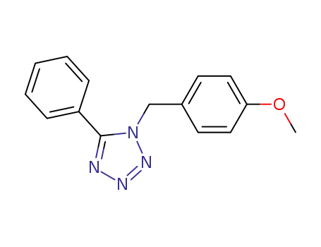 Molecular Structure of 512182-38-6 (1-(p-methoxybenzyl)-5-phenyl-1H-tetrazole)