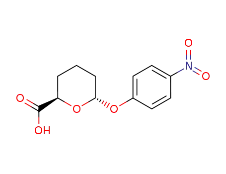 Molecular Structure of 133754-19-5 (trans-2-(p-nitrophenoxy)-6-carboxytetrahydropyran)