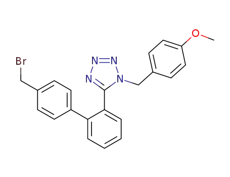Molecular Structure of 1307853-40-2 (5-[4'-(bromomethyl)biphenyl-2-yl]-1-(p-methoxybenzyl)-1H-tetrazole)