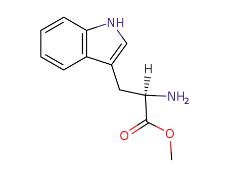 Molecular Structure of 22032-65-1 (methyl (2R)-2-amino-3-(1H-indol-3-yl)propanoate)