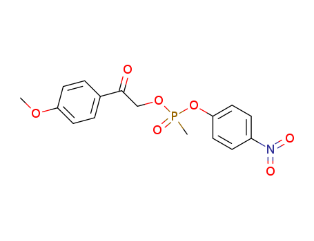 21070-22-4,1-(4-methoxyphenyl)-2-[methyl-(4-nitrophenoxy)phosphoryl]oxy-ethanone,Phosphonicacid, methyl-, p-nitrophenyl ester, ester with 2-hydroxy-4'-methoxyacetophenone(8CI); Acetophenone, 2-hydroxy-4'-methoxy-, p-nitrophenyl methylphosphonate(8CI); 4-Nitrophenyl 4-methoxyphenacyl methylphosphonate;O-(p-Methoxyphenacyl)-O-(p-nitrophenyl)methylphosphonate