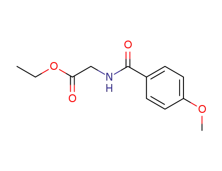 Molecular Structure of 51220-57-6 (ETHYL 2-[(4-METHOXYBENZOYL)AMINO]ACETATE)