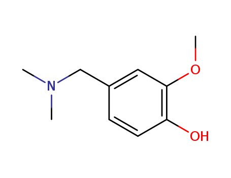 Molecular Structure of 19861-69-9 (Phenol, 4-[(dimethylamino)methyl]-2-methoxy-)
