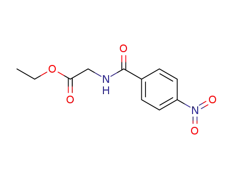 Molecular Structure of 7512-77-8 (ETHYL 2-[(4-NITROBENZOYL)AMINO]ACETATE)