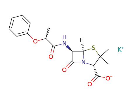 Molecular Structure of 132-93-4 (PHENETHICILLIN POTASSIUM SALT)