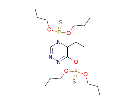 Molecular Structure of 134202-30-5 ([6-(Dipropoxy-thiophosphoryloxy)-5-isopropyl-5H-[1,2,4]triazin-4-yl]-phosphonothioic acid O,O-dipropyl ester)