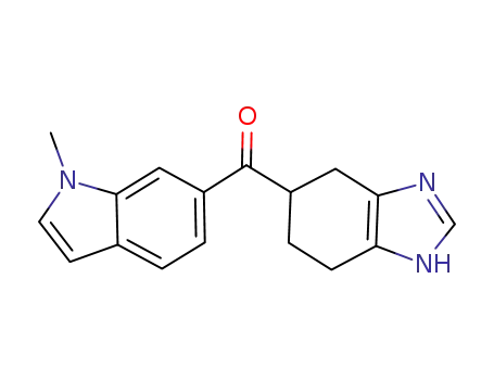 Molecular Structure of 912850-42-1 (5-[(1-methyl-1H-indole-6-yl)carbonyl]-4,5,6,7-tetrahydro-1H-benzimidazole)