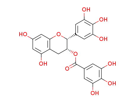 Molecular Structure of 4233-96-9 ((-)-Gallocatechin gallate)