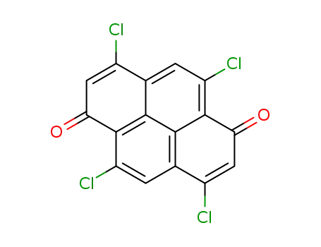 Molecular Structure of 5355-83-9 (3,5,8,10-tetrachloro-1,6-pyrenedione)