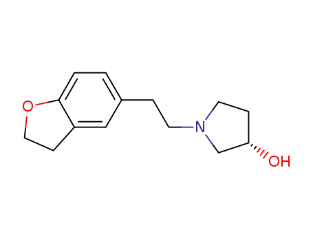 Molecular Structure of 1190695-10-3 ((S)-1-[2-(2,3-dihydrobenzofuran-5-yl)ethyl]-3-hydroxypyrrolidine)