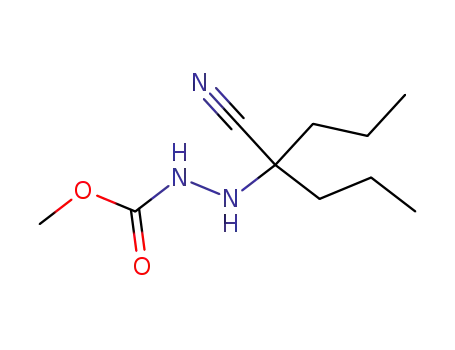 Molecular Structure of 124243-25-0 (1-<4-(4-Cyanoheptyl)>-2-carbomethoxyhydrazine)