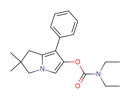 Molecular Structure of 226900-31-8 (N,N-diethyl 2,2-dimethyl-7-phenyl-2,3-dihydro-1H-pyrrolizin-6-yl carbamate)