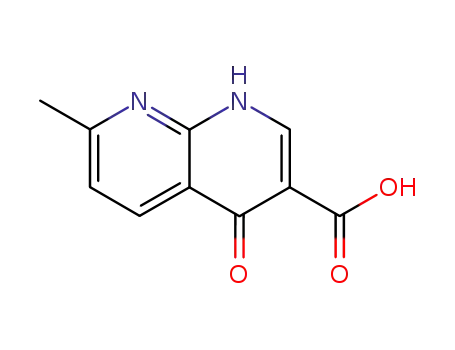 Molecular Structure of 13317-11-8 (1,4-dihydro-7-methyl-4-oxo-1,8-naphthyridine-3-carboxylic acid)