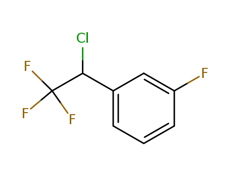 Molecular Structure of 81577-12-0 (1-(1-Chloro-2,2,2-trifluoro-ethyl)-3-fluoro-benzene)