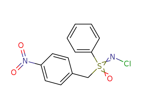 Molecular Structure of 85313-83-3 (N-chloro-S-(p-nitrobenzyl)-S-phenylsulfoximide)