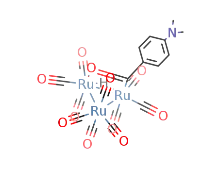 Molecular Structure of 140111-19-9 (Ru<sub>3</sub>(CO)10H(OCC<sub>6</sub>H<sub>4</sub>N(CH<sub>3</sub>)2))