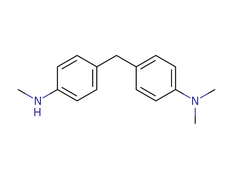 53477-27-3,N,N-Dimethyl-4-[[4-(methylamino)phenyl]methyl]benzenamine,N,N,N'-trimethyl-p,p'-diaminodiphenylmethane;(4-dimethylamino-phenyl)-(4'-methylamino-phenyl)-methane;n,n-dimethyl-4-[4-(methylamino)benzyl]aniline;Benzenamine,N,N-dimethyl-4-((4-(methylamino)phenyl)methyl);(4-Dimethylamino-phenyl)-(4'-methylamino-phenyl)-methan;4-Methylamino-4'-dimethylamino-diphenylmethan;4-[(4-dimethylaminophenyl)methyl]-N-methylaniline;N,N,N'-trimethyl-4,4'-methylenebisaniline;4-<4-(N,N-Dimethylamino)benzyl>-N-methylaniline;4'-(Methylamino)-4-(dimethylamino)diphenylmethane;