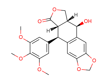 Furo[3',4':6,7]naphtho[2,3-d]-1,3-dioxol-6(5aH)-one,5,8,8a,9-tetrahydro-9-hydroxy-5-(3,4,5-trimethoxyphenyl)-, (5R,5aS,8aR,9R)-