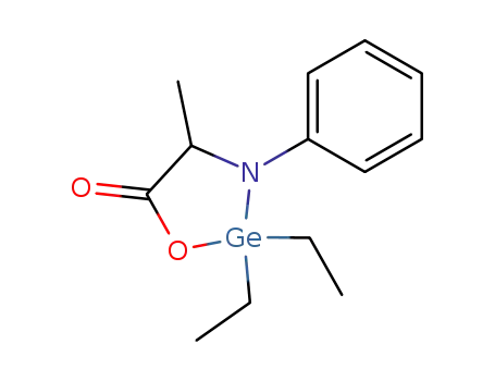 Molecular Structure of 84973-36-4 (methyl-4 diethyl-2,2 germa-2 phenyl-3 oxazolidone)
