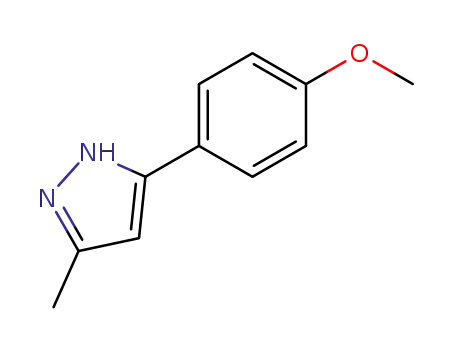 Molecular Structure of 23263-96-9 (METHYL 4-(5-METHYL-1H-PYRAZOL-3-YL)PHENYL ETHER)