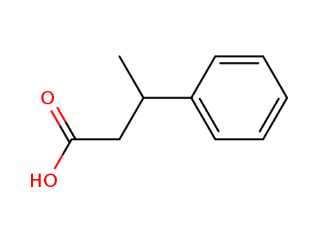 4593-90-2,3-PHENYLBUTYRIC ACID,Hydrocinnamicacid, b-methyl- (7CI,8CI);(RS)-3-Phenylbutanoic acid;3-Phenylbutanoicacid;3-Phenylbutyric acid;NSC 177801;NSC 67346;b-Methylbenzenepropanoic acid;b-Methylhydrocinnamic acid;b-Phenylbutyric acid;