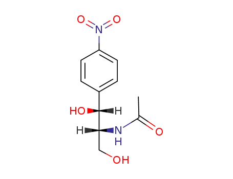 Molecular Structure of 4423-58-9 (DL-THREO-2-ACETAMIDO-L-(4-NITROPHENYL)-L,3-PROPANEDIOL)