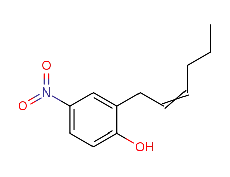 Molecular Structure of 1068753-61-6 (2-(hex-2-en-1-yl)-4-nitrophenol)