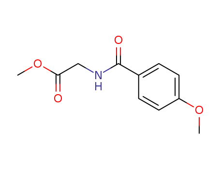 Molecular Structure of 62086-71-9 (Glycine, N-(4-methoxybenzoyl)-, methyl ester)