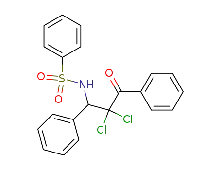 Molecular Structure of 907563-74-0 (N-(2,2-dichloro-3-oxo-1,3-diphenylpropyl)phenylsulfonamide)