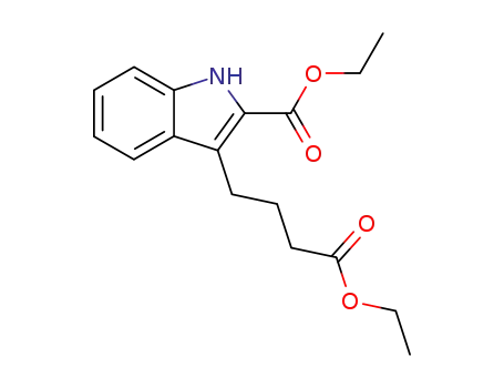 Molecular Structure of 63183-76-6 (1H-Indole-3-butanoic acid, 2-(ethoxycarbonyl)-, ethyl ester)