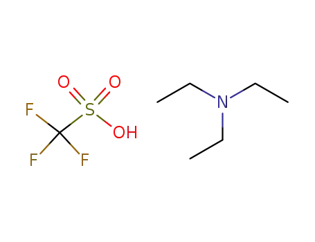 Molecular Structure of 646-58-2 (trifluoromethanesulphonic acid, compound with triethylamine (1:1))